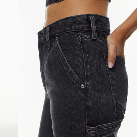Aritzia Denim Forum The Farrah Hi-Rise Carpenter Jean in grey size 28 - Picture 4 of 11